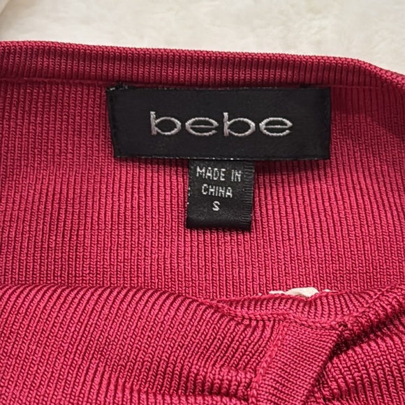 Bebe Pink and Black Silk Halter Top NWOT - Picture 3 of 7